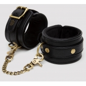 Черные оковы на ноги Bound to You Faux Leather Ankle Cuffs - Fifty Shades of Grey - купить с доставкой в Астрахани