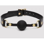 Черный кляп-шар Bound to You Faux Leather Ball Gag - Fifty Shades of Grey - купить с доставкой в Астрахани
