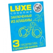 Презервативы  Заключенный из Алабамы  с ароматом банана - 3 шт. - Luxe - купить с доставкой в Астрахани