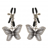 Зажимы на соски с бабочками Butterfly Nipple Clamps - Pipedream - купить с доставкой в Астрахани