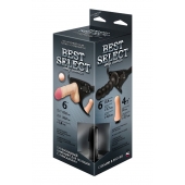 Черный пояс для женщин BEST SELECT с 3 насадками - LOVETOY (А-Полимер) - купить с доставкой в Астрахани