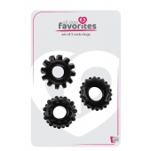 Набор из 3 черных эрекционных колец SET OF 3 COCKRINGS - Dream Toys - в Астрахани купить с доставкой