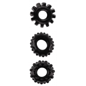 Набор из 3 черных эрекционных колец SET OF 3 COCKRINGS - Dream Toys - в Астрахани купить с доставкой