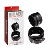 Черные оковы Classic Ankle Cuffs - Chisa - купить с доставкой в Астрахани