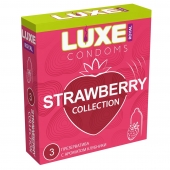 Презервативы с ароматом клубники LUXE Royal Strawberry Collection - 3 шт. - Luxe - купить с доставкой в Астрахани