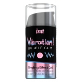 Жидкий интимный гель с эффектом вибрации Vibration! Bubble Gum - 15 мл. - INTT - купить с доставкой в Астрахани