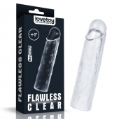 Прозрачная насадка-удлинитель Flawless Clear Penis Sleeve Add 1 - 15,5 см. - Lovetoy - в Астрахани купить с доставкой