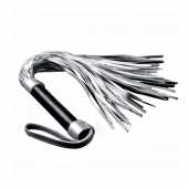 Серебристая плетка Struggle My Flogger с черной ручкой - 45 см. - Lovetoy - купить с доставкой в Астрахани