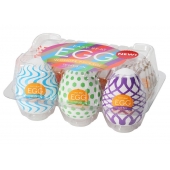 Набор из 6 мастурбаторов Tenga EGG IV с различным рельефом - Tenga - в Астрахани купить с доставкой