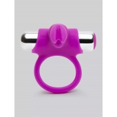 Лиловое виброкольцо с пультом ДУ Remote Control Cock Ring - Happy Rabbit - в Астрахани купить с доставкой