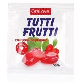 Гель-смазка Tutti-frutti со вкусом барбариса - 4 гр. - Биоритм - купить с доставкой в Астрахани