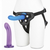 Страпон унисекс Beginners Strap-On с 2 насадками - 15 и 13 см. - Lux Fetish - купить с доставкой в Астрахани