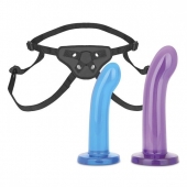 Страпон унисекс Beginners Strap-On с 2 насадками - 15 и 13 см. - Lux Fetish - купить с доставкой в Астрахани