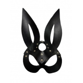Черная кожаная маска зайки Miss Bunny - БДСМ Арсенал - купить с доставкой в Астрахани