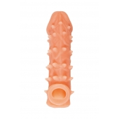 Телесная закрытая насадка с пупырышками Cock Sleeve Size L - 17,6 см. - KOKOS - в Астрахани купить с доставкой