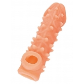 Телесная закрытая насадка с пупырышками Cock Sleeve Size L - 17,6 см. - KOKOS - в Астрахани купить с доставкой