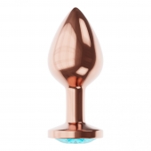 Пробка цвета розового золота с малиновым кристаллом Diamond Topaz Shine L - 8,3 см. - Lola Games - купить с доставкой в Астрахани
