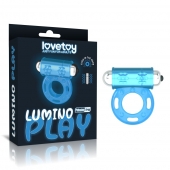 Голубое, светящееся в темноте эрекционное виброкольцо Lumino Play Vibrating Penis Ring - Lovetoy - в Астрахани купить с доставкой