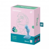 Голубой анальный вибростимулятор Deep Driver - 11,2 см. - Satisfyer - в Астрахани купить с доставкой