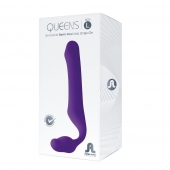 Фиолетовый безремневой страпон Queens L - Adrien Lastic - купить с доставкой в Астрахани