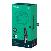 Черный анальный вибратор Hot Passion с функцией нагрева - Satisfyer - в Астрахани купить с доставкой