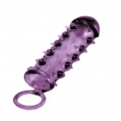 Закрытая фиолетовая насадка с пупырышками SAMURAI PENIS SLEEVE PURPLE - 14,5 см. - NMC - в Астрахани купить с доставкой