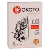 Тонкие презервативы OKOTO Thin Extra Soft - 3 шт. - Sitabella - купить с доставкой в Астрахани