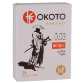 Ультратонкие презервативы OKOTO Ultra Thin - 3 шт. - Sitabella - купить с доставкой в Астрахани