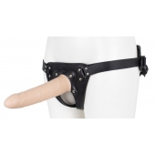 Пустотелый страпон Harness CLASSIC с бандажом - 19,5 см. - LOVETOY (А-Полимер) - купить с доставкой в Астрахани