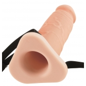 Телесный реалистичный фаллоимитатор с полостью Silicone Hollow Extension - 20 см. - Pipedream - купить с доставкой в Астрахани