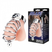 Серебристая клетка для члена Urethral Play Cage - BlueLine - купить с доставкой в Астрахани