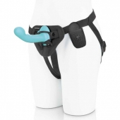Голубая изогнутая насадка 6in Remote Control Ripple P-Spot G-Spot на черных трусиках - 16 см. - Pegasus - купить с доставкой в Астрахани