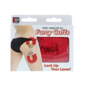 Металлические наручники с красной меховой опушкой METAL HANDCUFF WITH PLUSH RED - Dream Toys - купить с доставкой в Астрахани