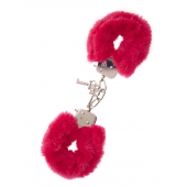 Металлические наручники с красной меховой опушкой METAL HANDCUFF WITH PLUSH RED - Dream Toys - купить с доставкой в Астрахани