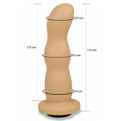 Телесная рельефная насадка Harness - 14,2 см. - LOVETOY (А-Полимер) - купить с доставкой в Астрахани