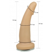 Телесная гладкая насадка Harness - 14,7 см. - LOVETOY (А-Полимер) - купить с доставкой в Астрахани