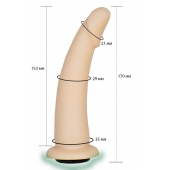 Телесная гладкая насадка-фаллоимитатор Harness - 17 см. - LOVETOY (А-Полимер) - купить с доставкой в Астрахани