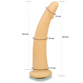 Телесная гладкая насадка-фаллоимитатор Harness - 20 см. - LOVETOY (А-Полимер) - купить с доставкой в Астрахани