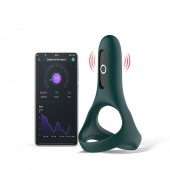 Изумрудное виброкольцо Magic Motion Rise с подхватом мошонки - Magic Motion - в Астрахани купить с доставкой