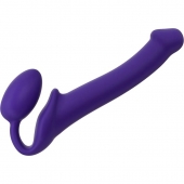 Фиолетовый безремневой страпон Silicone Bendable Strap-On - size M - Strap-on-me - купить с доставкой в Астрахани