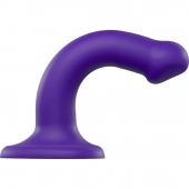 Фиолетовый фаллоимитатор-насадка Strap-On-Me Dildo Dual Density size S - 17 см. - Strap-on-me - купить с доставкой в Астрахани
