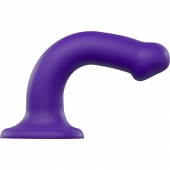 Фиолетовый фаллоимитатор-насадка Strap-On-Me Dildo Dual Density size M - 18 см. - Strap-on-me - купить с доставкой в Астрахани