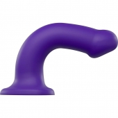 Фиолетовый фаллоимитатор-насадка Strap-On-Me Dildo Dual Density size L - 19 см. - Strap-on-me - купить с доставкой в Астрахани