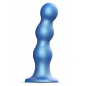 Голубая насадка Strap-On-Me Dildo Plug Balls size L - Strap-on-me - купить с доставкой в Астрахани