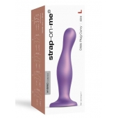 Фиолетовая насадка Strap-On-Me Dildo Plug Curvy size L - Strap-on-me - купить с доставкой в Астрахани