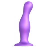 Фиолетовая насадка Strap-On-Me Dildo Plug Curvy size L - Strap-on-me - купить с доставкой в Астрахани