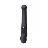 Черный безремневой вибрострапон Silicone Bendable Strap-On - size XL - Strap-on-me - купить с доставкой в Астрахани