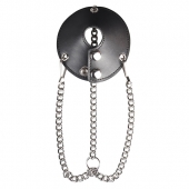 Утяжка для мошонки из искусственной кожи с цепочками PARACHUTE BALL STRETCHER - BlueLine - купить с доставкой в Астрахани
