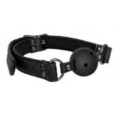 Черный кляп-шарик BALL GAG DIAMOND - Dream Toys - купить с доставкой в Астрахани