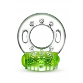 Зеленое эрекционное виброкольцо Arouser Vibrating C-Ring - Blush Novelties - в Астрахани купить с доставкой